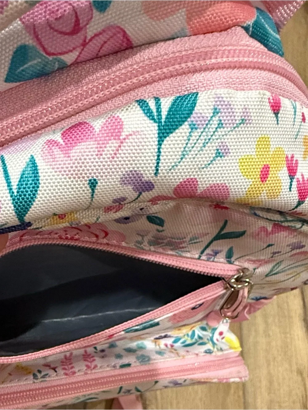 Mibasies Girls Floral Backpack Preschool Kindergarten School Book Bag Pink